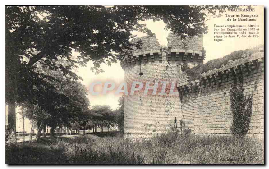 CPA Guerande Tour et Remparts de la Gaudinais 