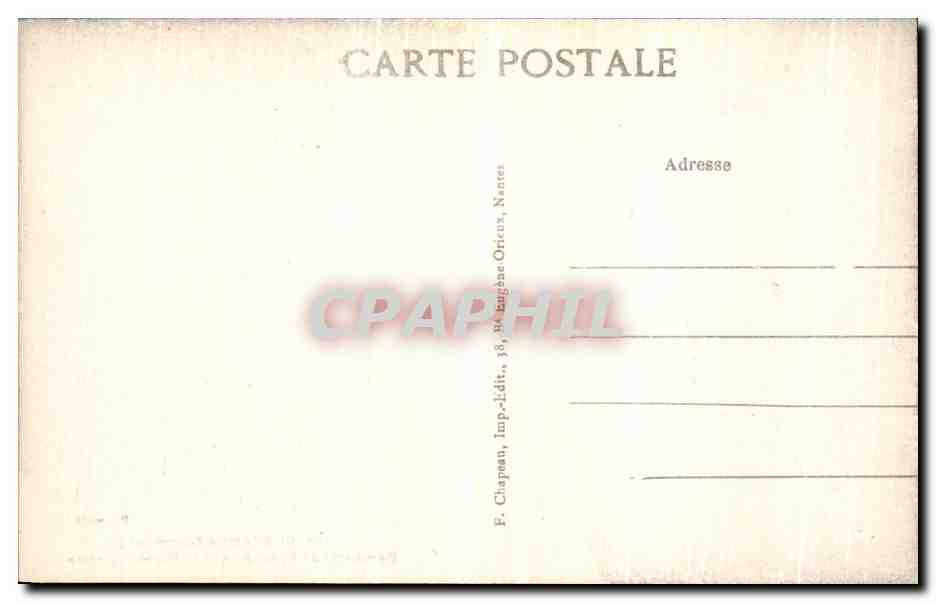 CPA Guerande Remparts et Fosses Vers la Porte Bizienne — Rückseite