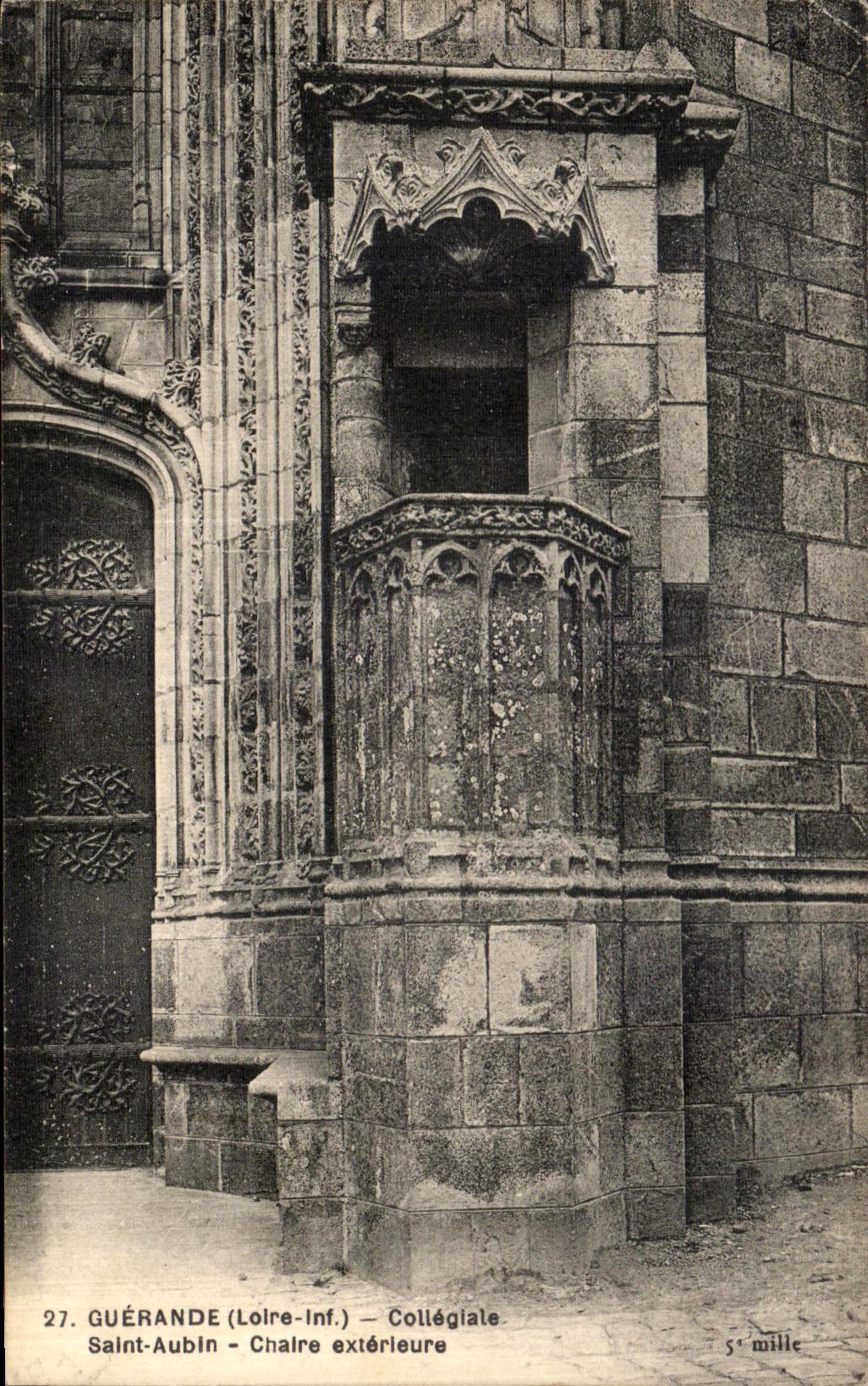 CPA Guerande Collegiale Saint Aubin Chaire Exterieure