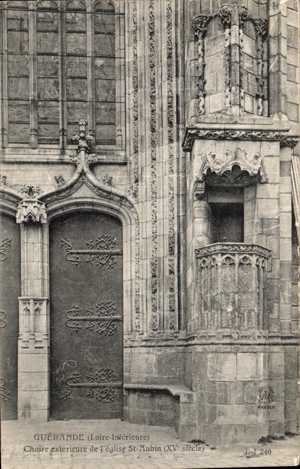 CPA Guerande Chaire exterieure De Eglise St Aubin 