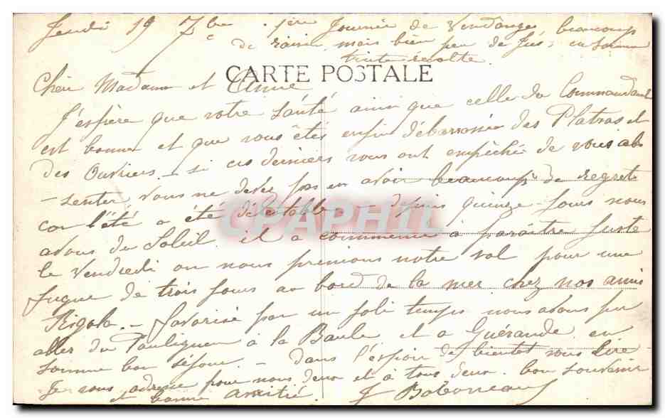 CPA Guerande Tour Et Fosses St Anne — Rückseite
