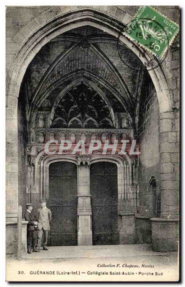 CPA Guerande La Collegiale Saint Aubin Porche Sud 