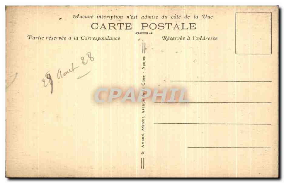 CPA Guerande Tour de L Abreuvoir  — Rückseite