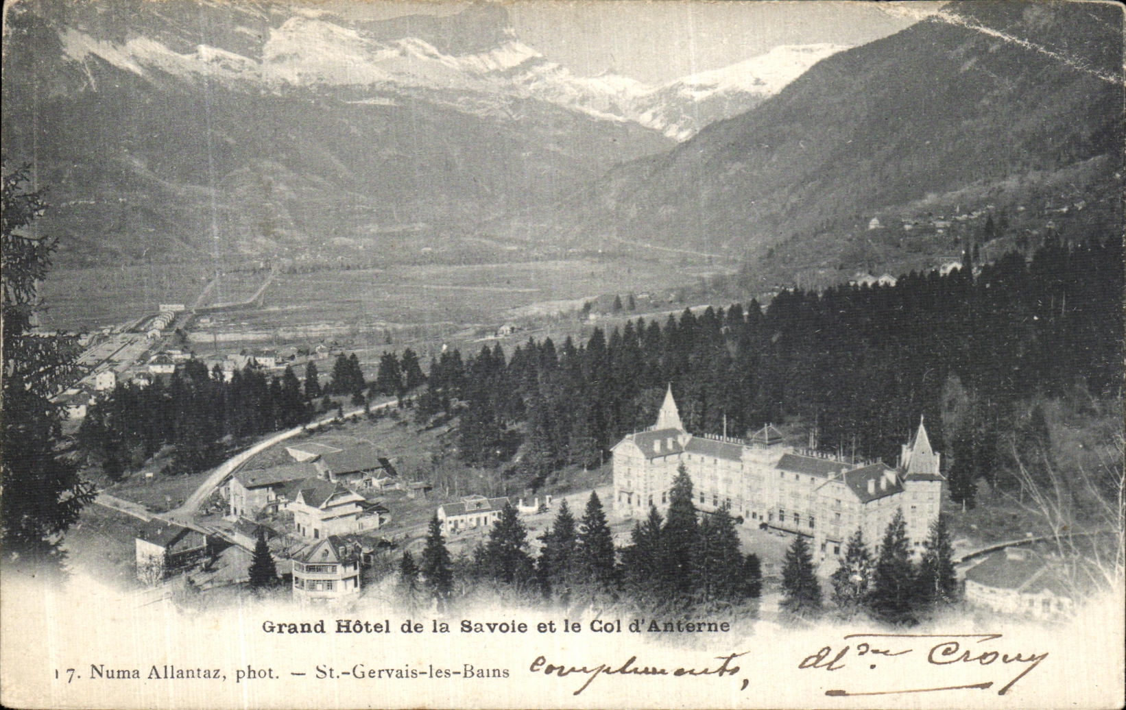 Grand Hôtel de la Savoie e il Col d'Anterne — St.-Gervais-les-Bains — Numa Allantaz, fot. — N° 17