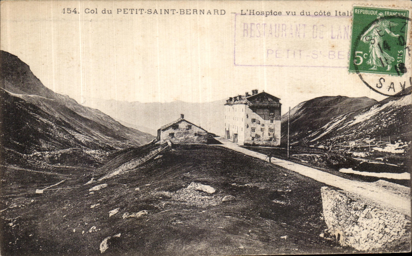 CPA Col du Petit Saint Bernard L Hospice Vu Du Cote 