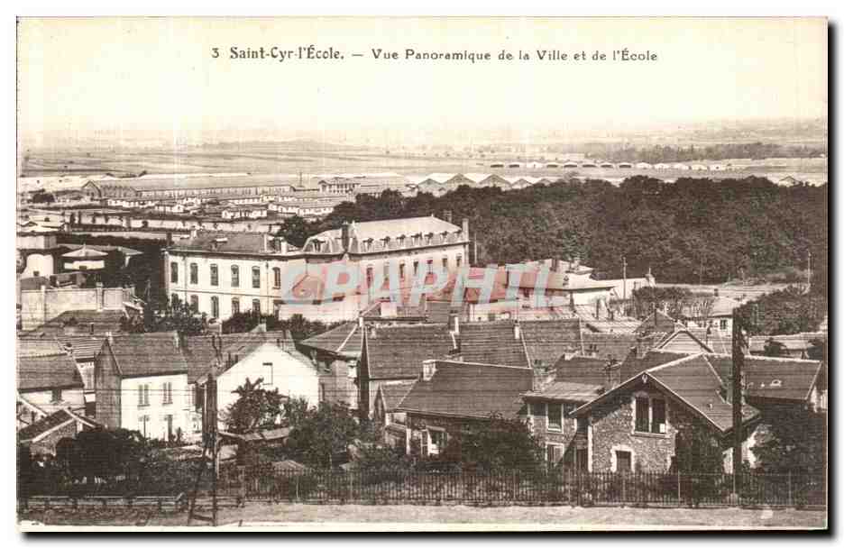 CPA Saint Cyr l Ecole Vue Panoramique de la Ville et de L Ecole 