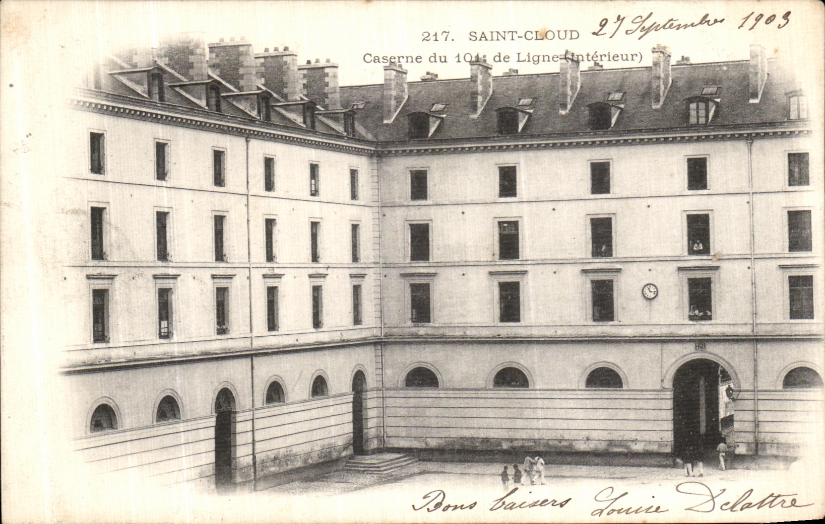 CPA Saint Cloud Caserne du 101eme de Ligne Militaria