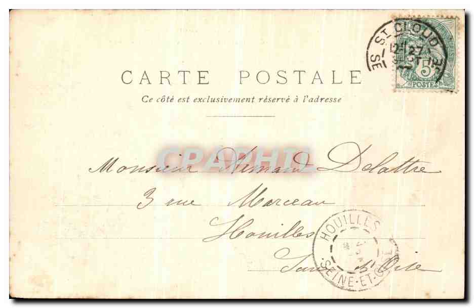 CPA Saint Cloud Caserne du 101eme de Ligne Militaria — Rückseite