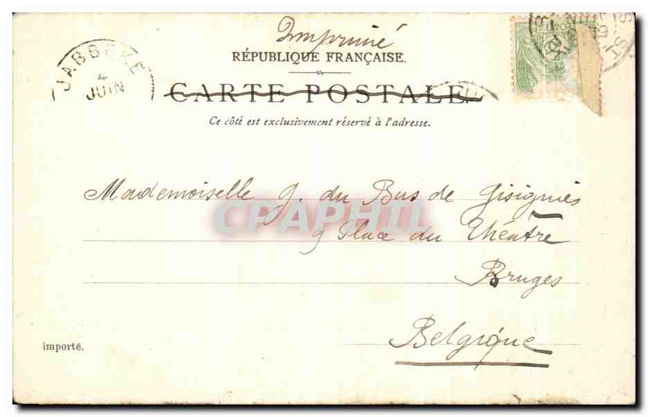 CPA St Cloud Ruines du Chateau ancienne residence imperiale detruite pendant la guerre de 1870 1871  — Rückseite