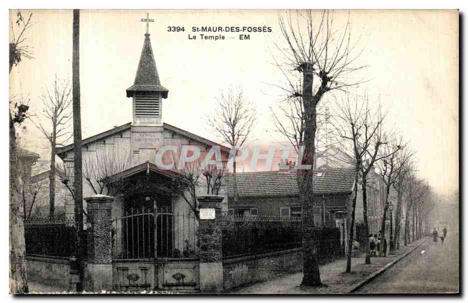 St-MAUR-DES-FOSSÉS — Le Temple — Éditeur EM, n° 3394