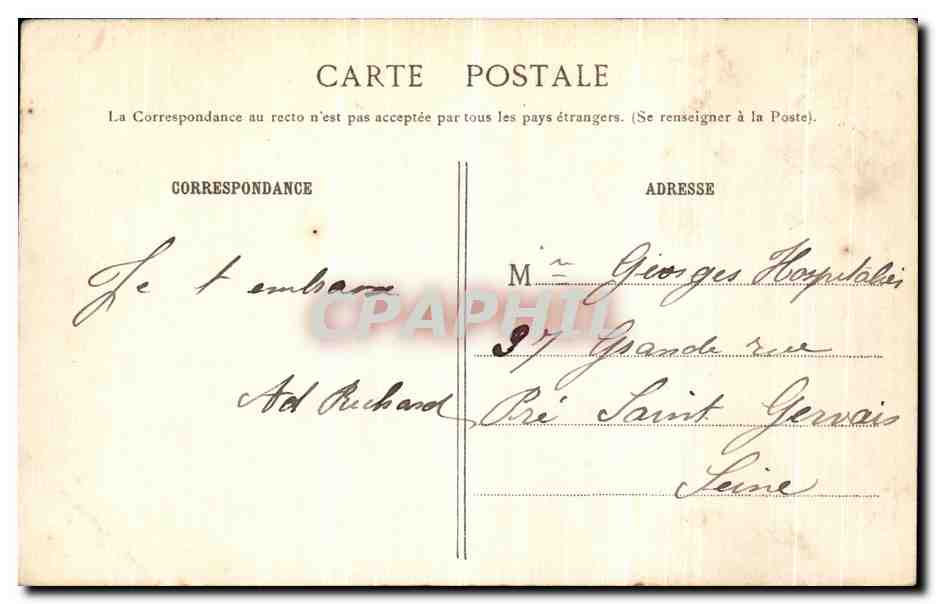 CPA Saint Maur Le Petit Bras de la Marne et Villa Schaken  — Rückseite