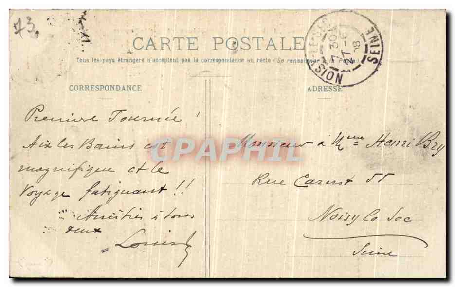CPA Environs d Aix les Bains La Chambotte et le lac du Bourget — Rückseite