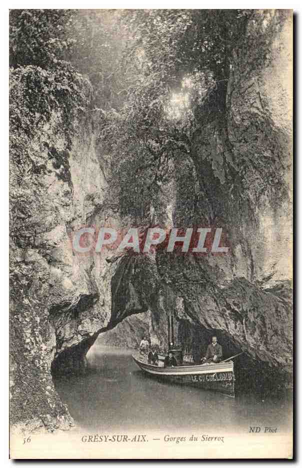 CPA Gresy Sur Aix Gorges du Sierroz Bateau