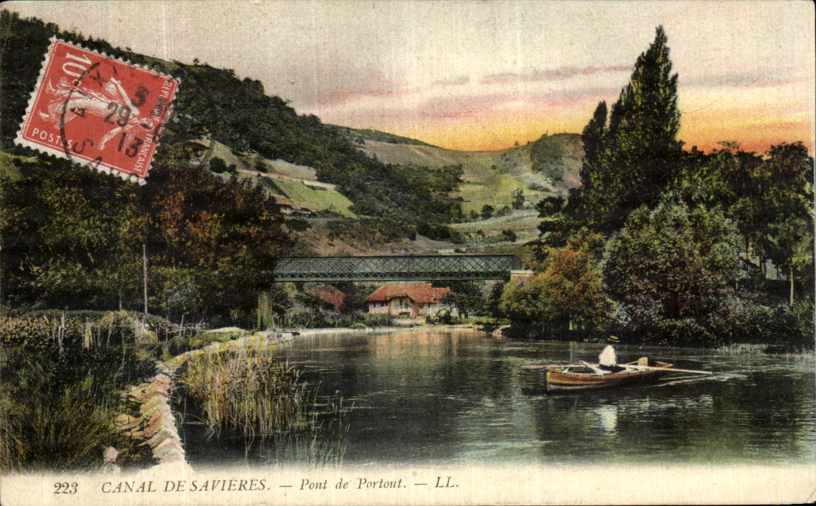 CPA Canal De Savieres Pont De Portout 