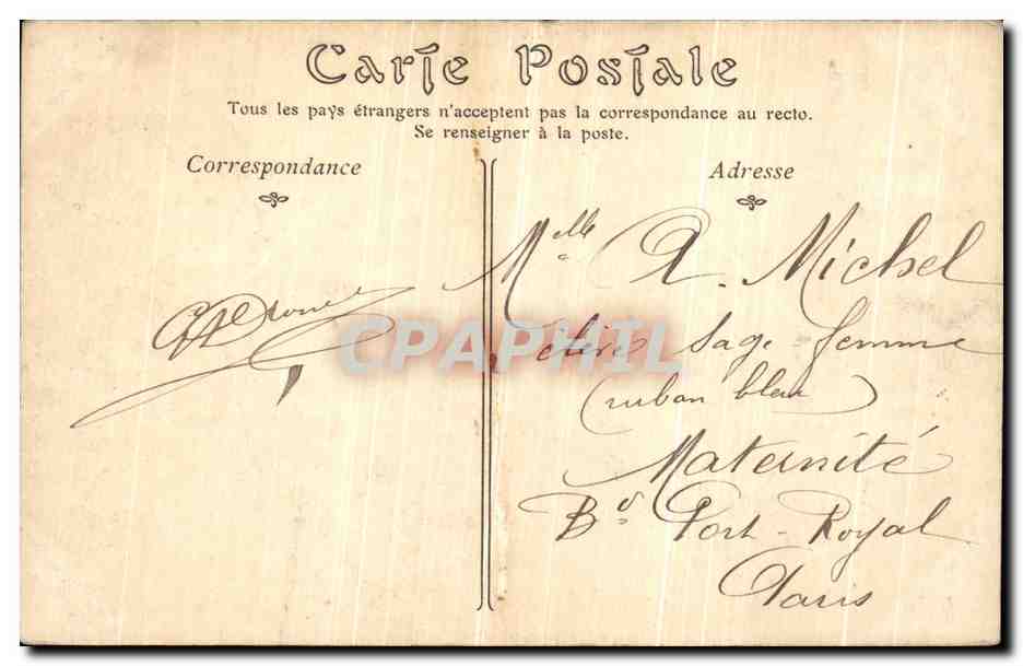 CPA L Ile Saint Denis Le Pont  — Back
