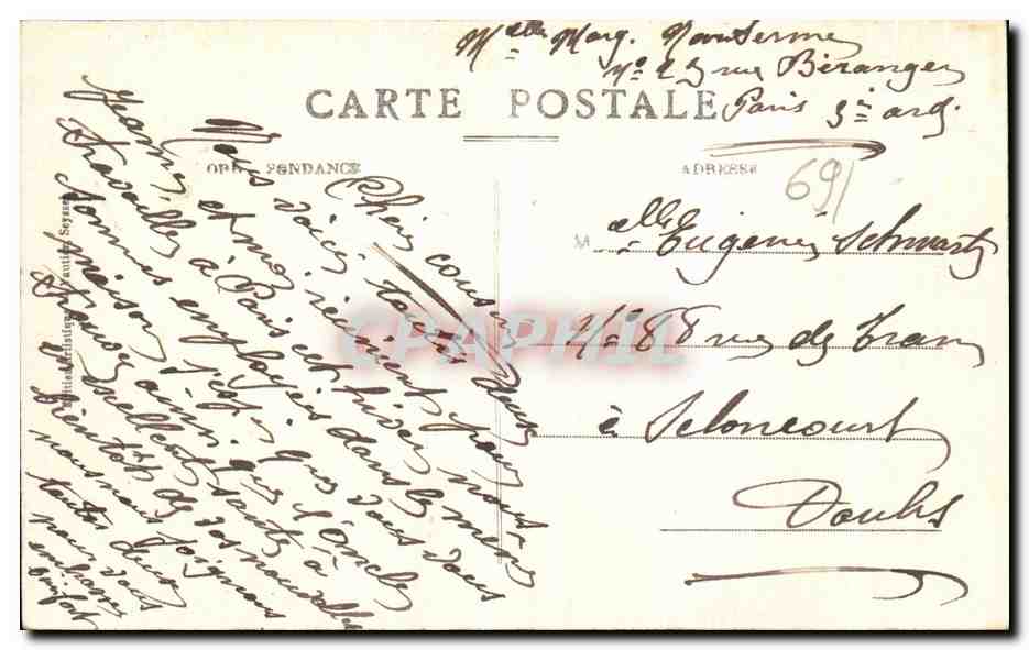 Les deux Seyssel et le Pont sur le Rhône — L.V. - 1 — éditeur L.V. — Rückseite