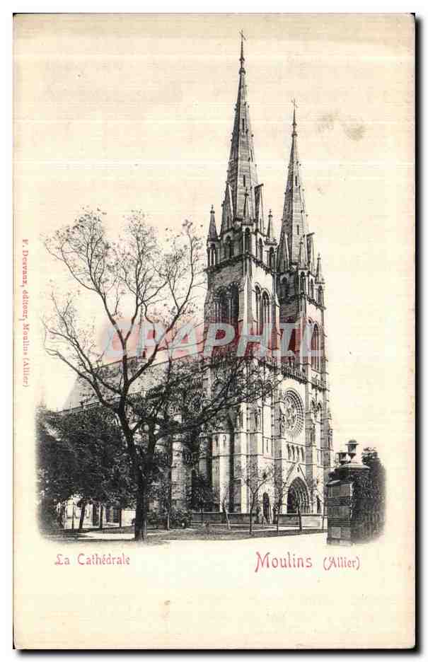 CPA La Cathedrale Moulins