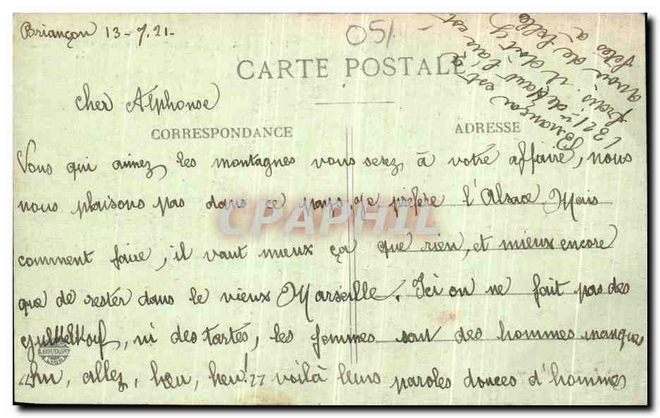 CPA Briancon et La Croix de Toulouse  — Rückseite