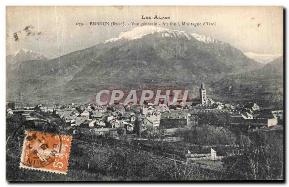 Embrun (870m) — Allgemeine Ansicht — Im Hintergrund, Berg Von Orel — Les Alpes, n°679