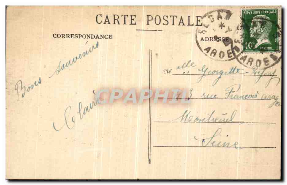 CPA Sedan Pont du jardin botanique — Rückseite