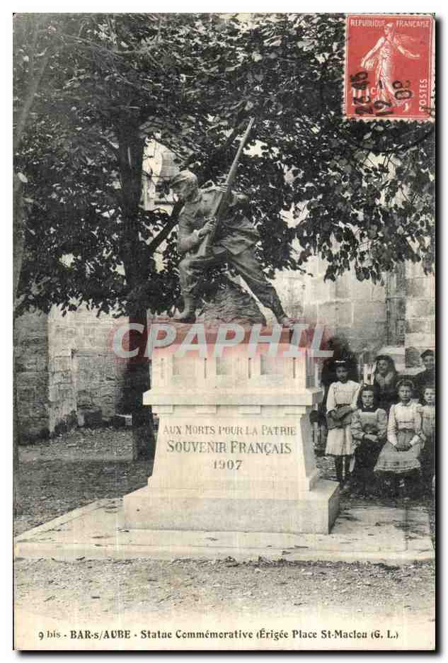 Bar-sur-Aube - Statue Commémorative (Érigée Place St-Maclou) — 1907