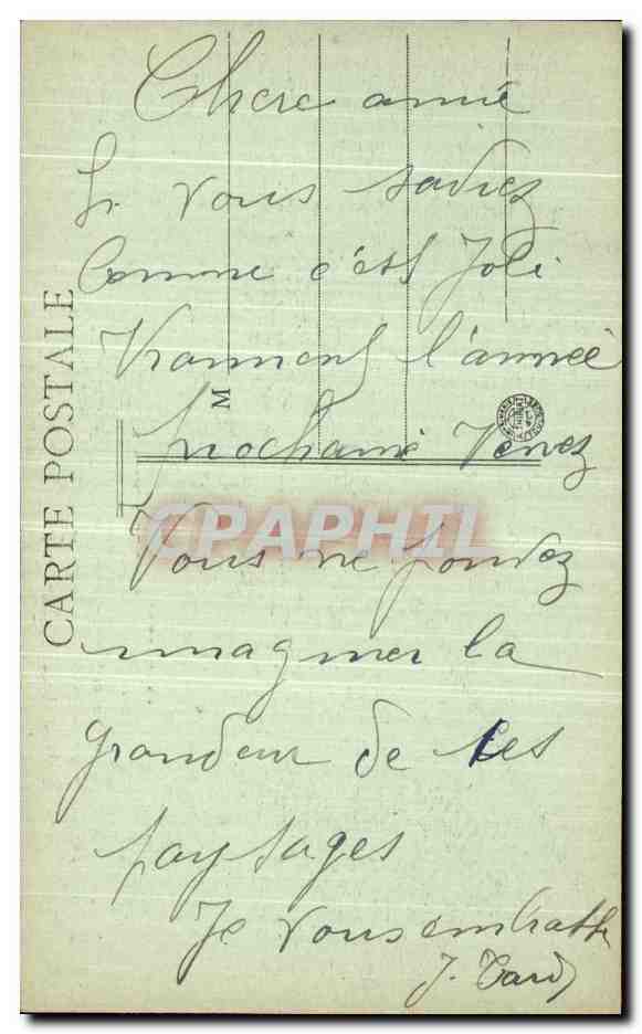 Le Cantal pittoresque — Chaine du Griou et Vallée de la Jordanne — Éditeur L.R. LA, n°491 — Verso