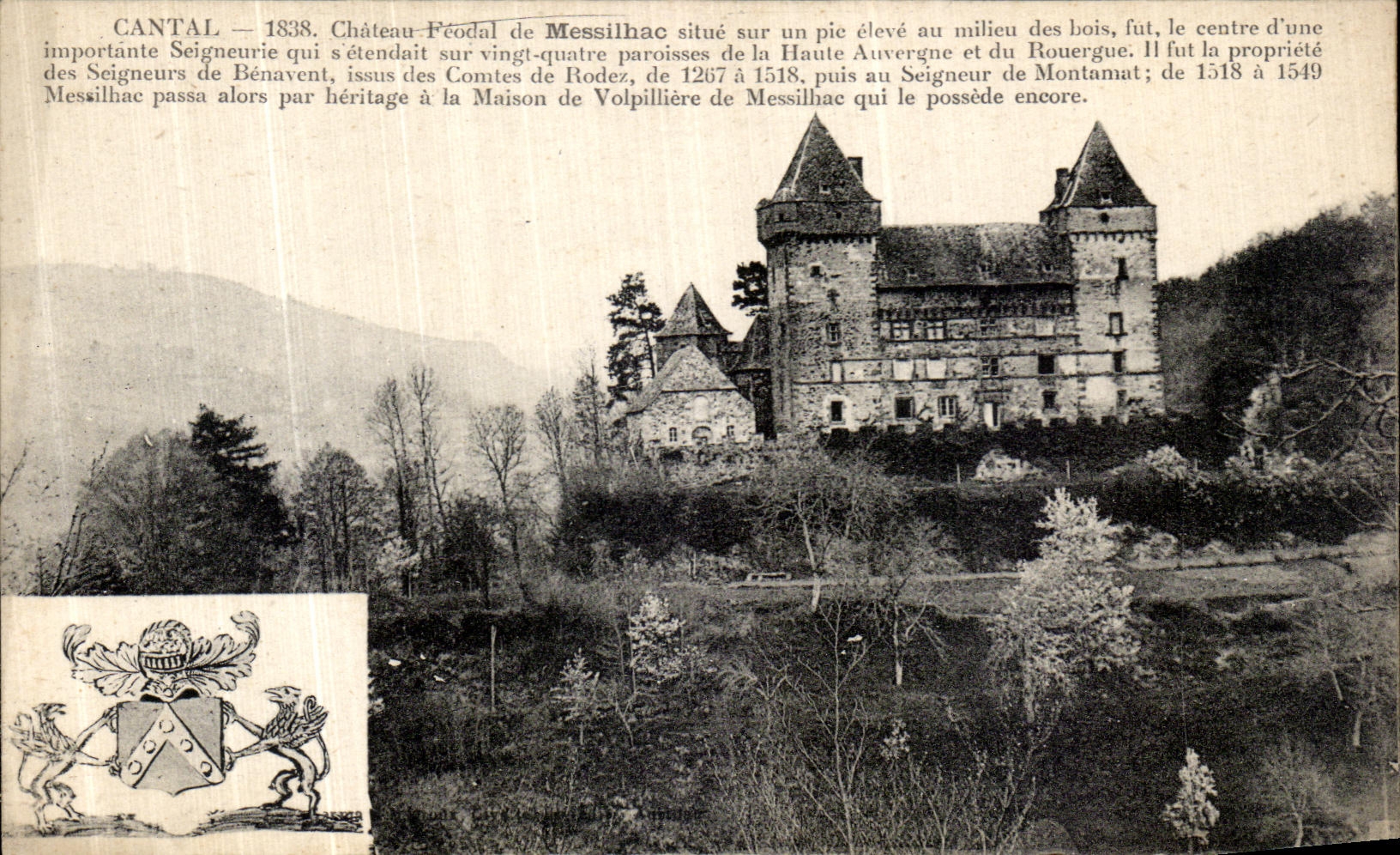 CPA Le Cantal Chateau Feodal de Messilhac