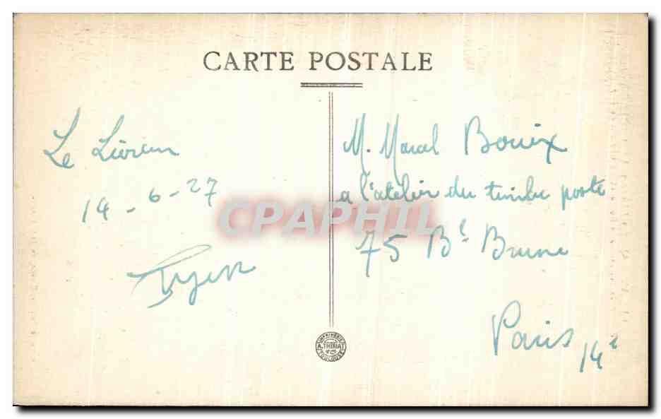 CPA Cantal Le Lioran Entree du Tunnel de la Route et du Chemin de fer — Rückseite
