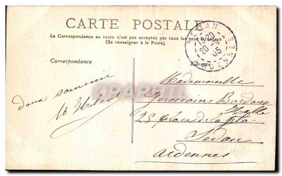 Environ de ROYAN - VALLIÈRES - Le Refuge — éditeur anonyme, n° 142 — Verso