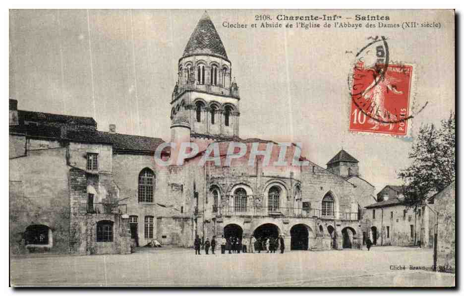 CPA Charente Inf Saintes Clocher et abside de l eglise de l abbaye des dames