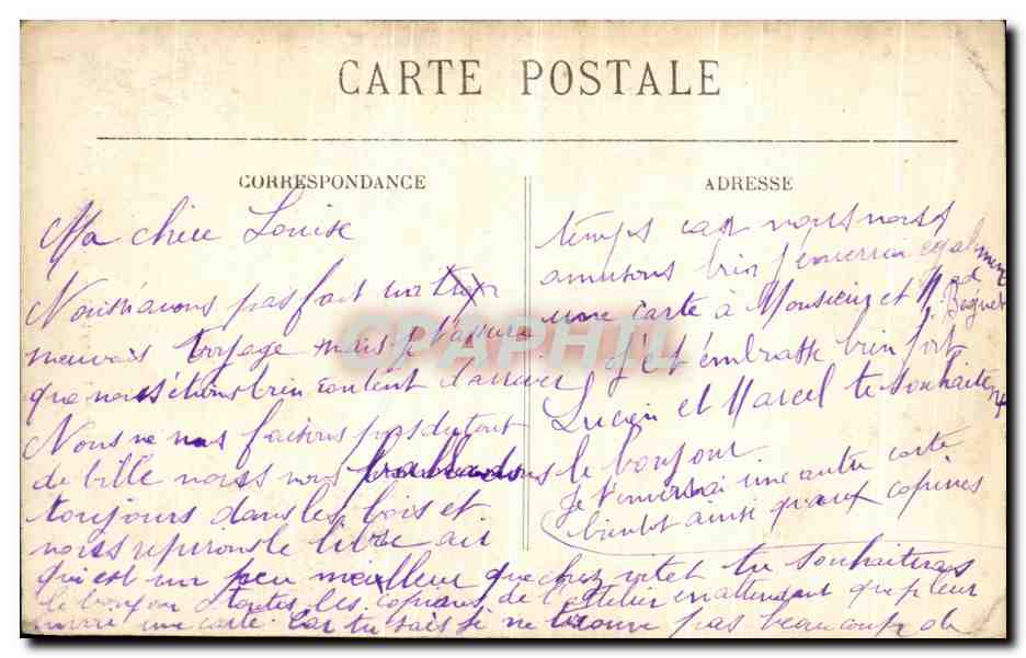 CPA Beynat Cascade d Espont — Rückseite