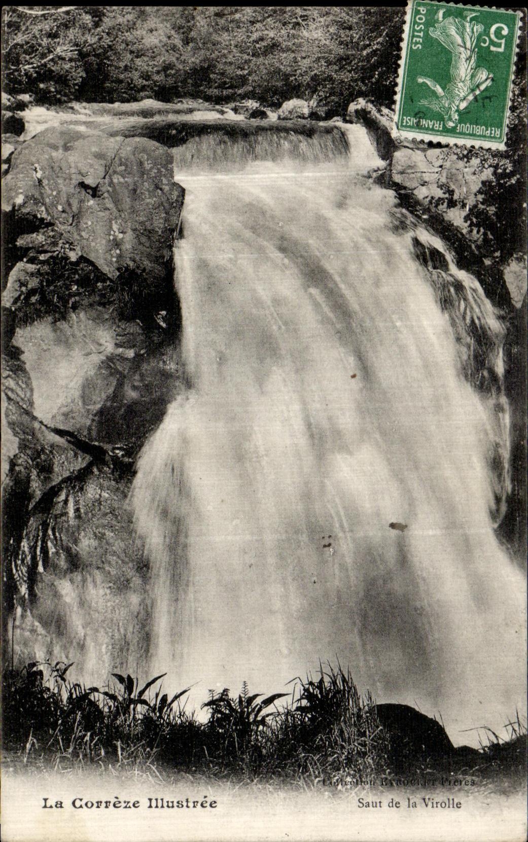 CPA Correze Illustree Saut de la Virolle