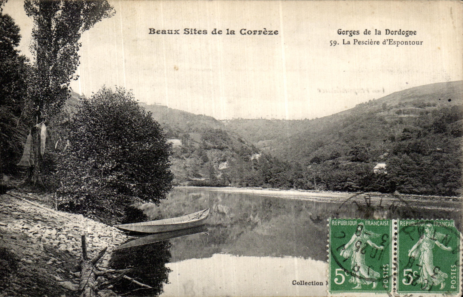 CPA Beaux Sites de la Correze Gorges de la dordogne La Pesciere d Espontour 