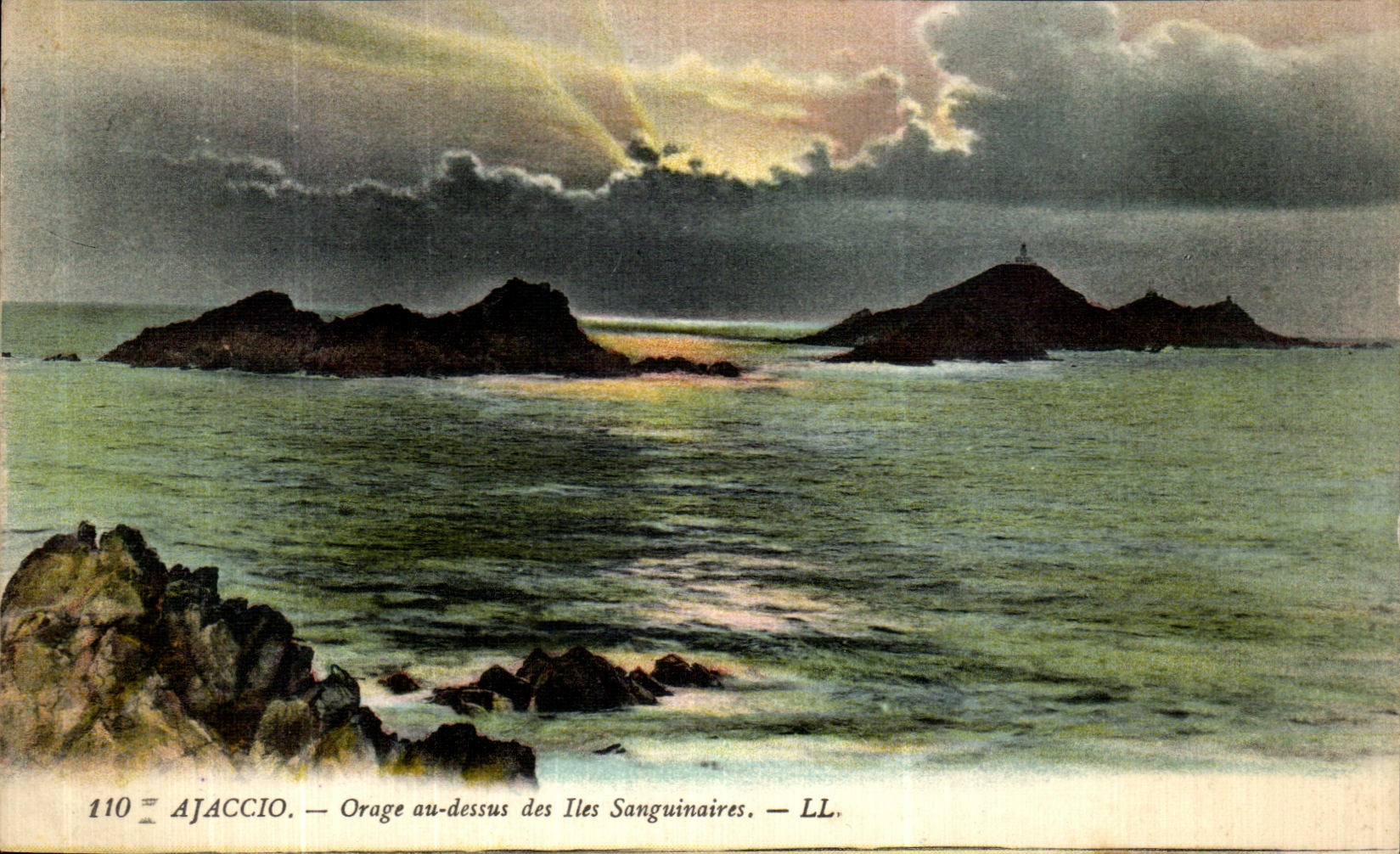 Ajaccio — Orage au-dessus des Îles Sanguinaires — LL, n° 110