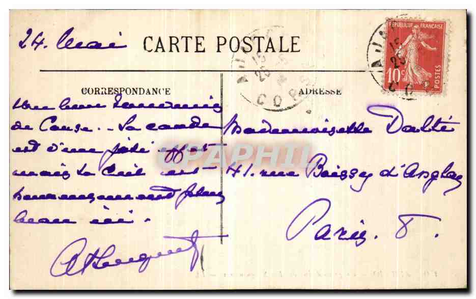 Ajaccio — Orage au-dessus des Îles Sanguinaires — LL, n° 110 — Reverso