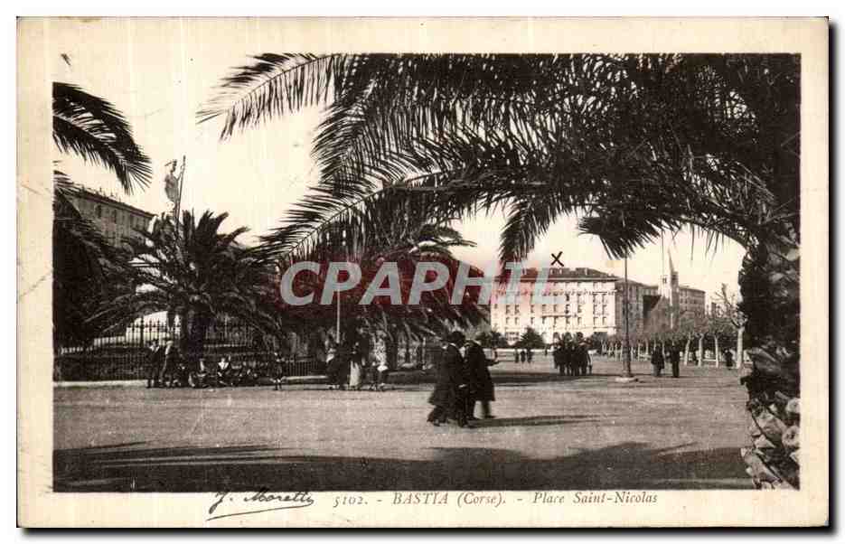 CPA Bastia Place Saint Nicolas Corse