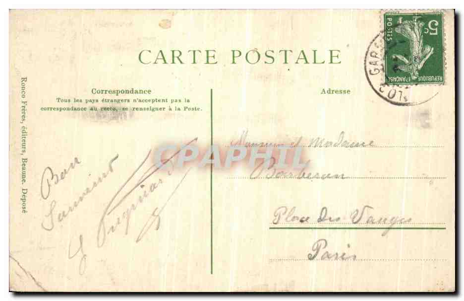 CPA Beaune Eglise Notre Dame Style Roman bourguignon  — Rückseite