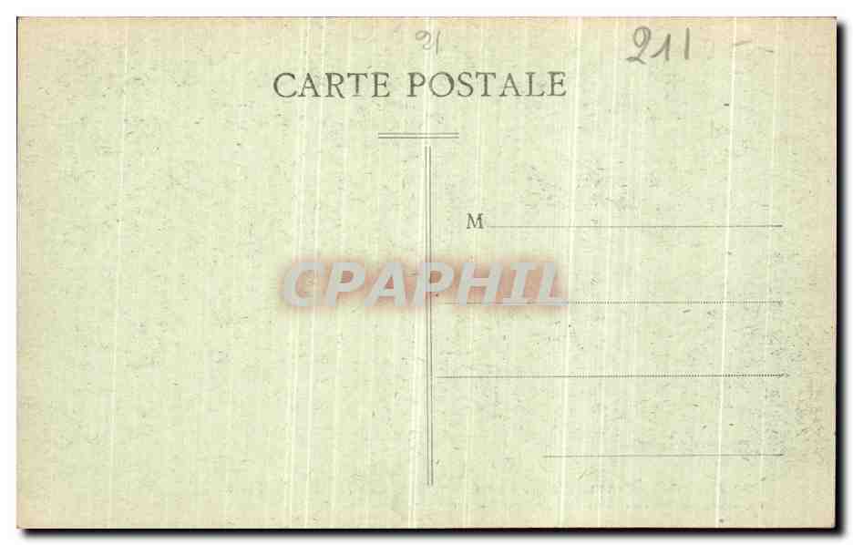 CPA Chatillon sur Seine Le jardin de la mairie au fond l avenue de la gare — Rückseite