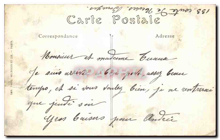 CPA Bourges Cathedrale Saint Etienne Les Damnes Partie du tympan de la porte centrale  — Verso