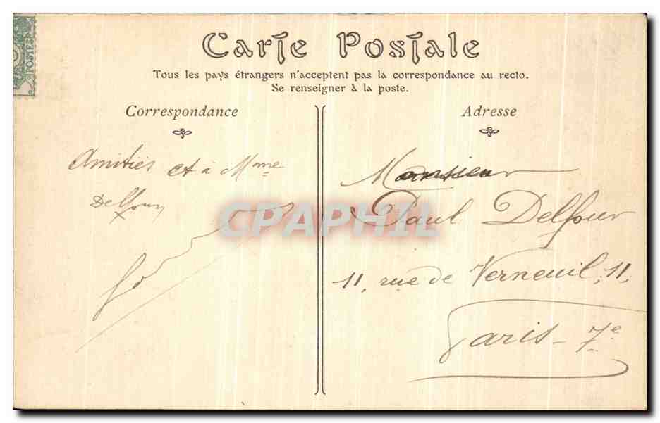 Portail de la Cathédrale — Bourges — Éditeur Colle, n° 29 — Rückseite