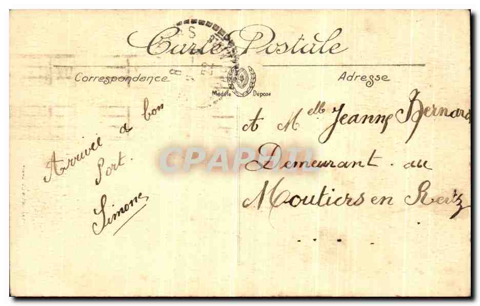 CPA Nantes Le Cours St Andre et la Place Louis XVI — Verso