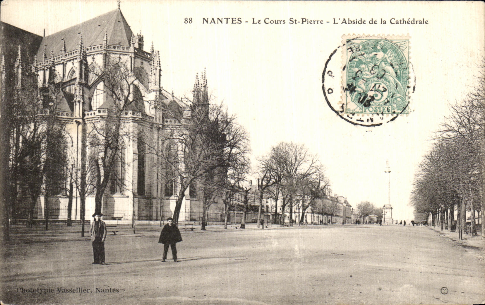 CPA Nantes Le Cours St Pierre L Abside de la Cathedrale