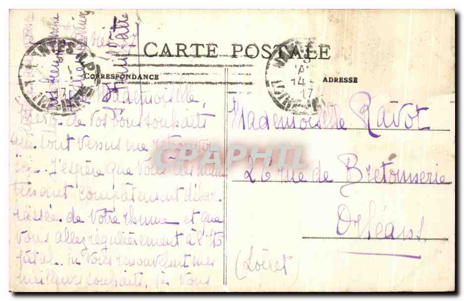 CPA Nantes Le Cours Chateau le Donjon — Verso