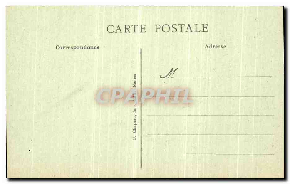 CPA Nantes Cour du Chateau Les Fanetres du Grand Logis — Verso