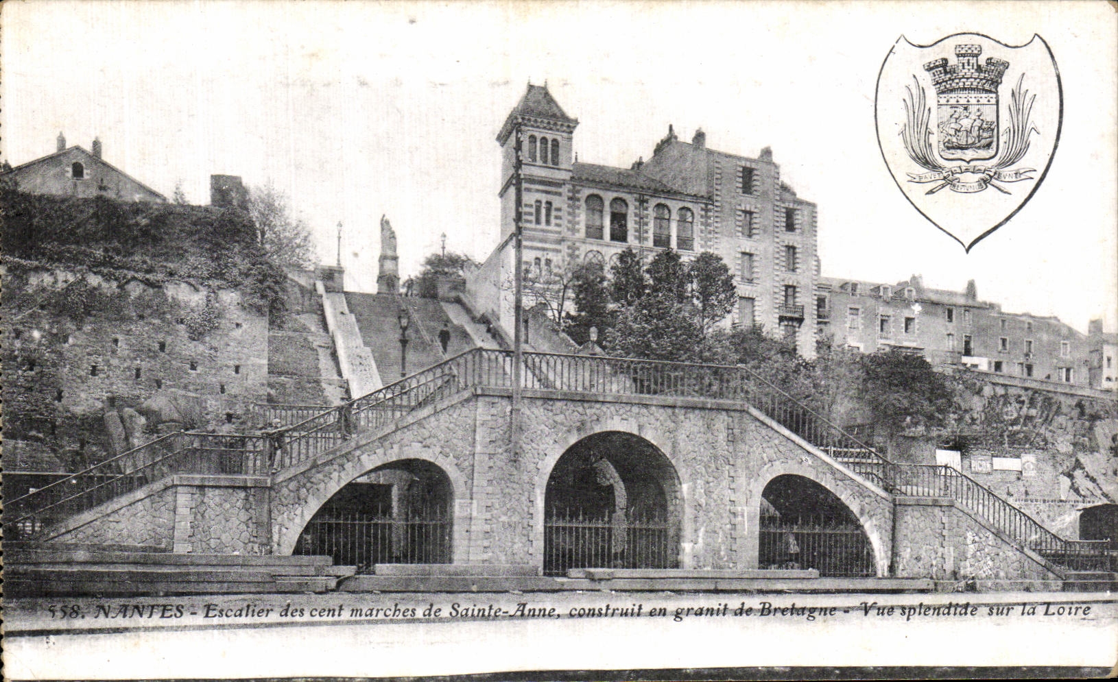 CPA Nantes Escalier des cent marches de Ste Anne 