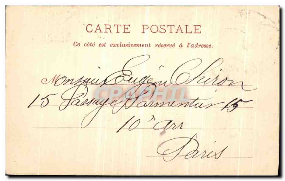 CPA Nantes Palais des Beaux Arts — Verso