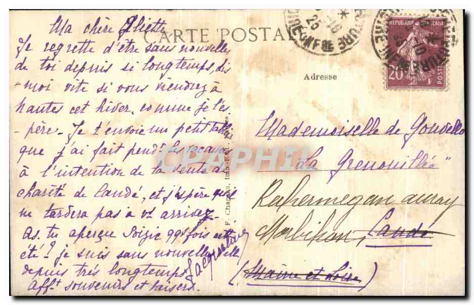 CPA Nantes chateau des Ducs de Bretagne Les lucarnes et les loggias — Verso