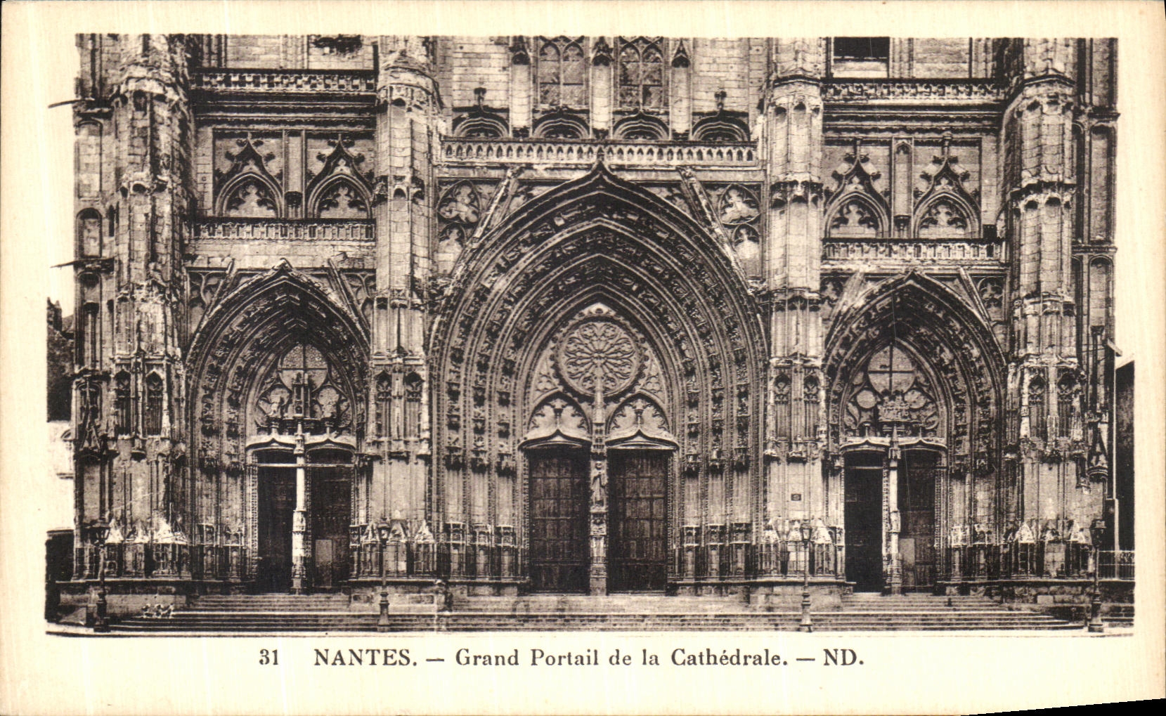CPA Nantes Grand Portail de la Cathedrale