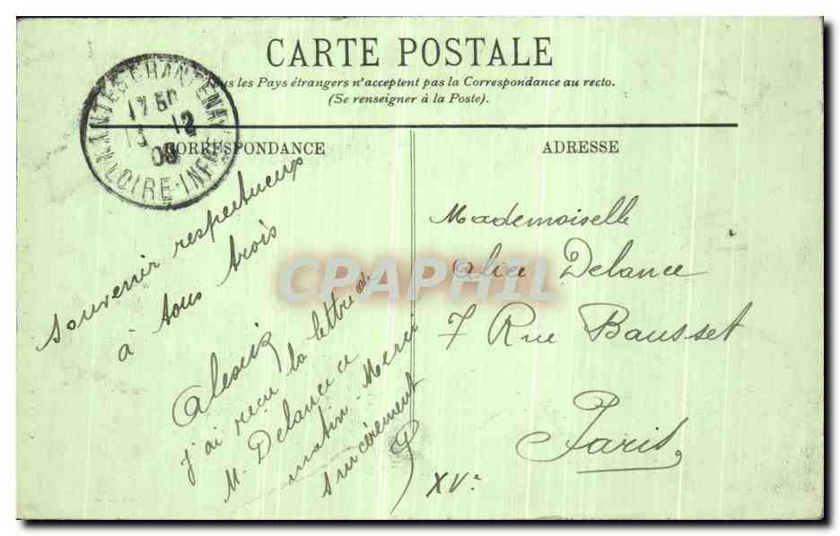 CPA Nantes l Eglise St Thomas Tombeau de Mgr Fournier — Verso