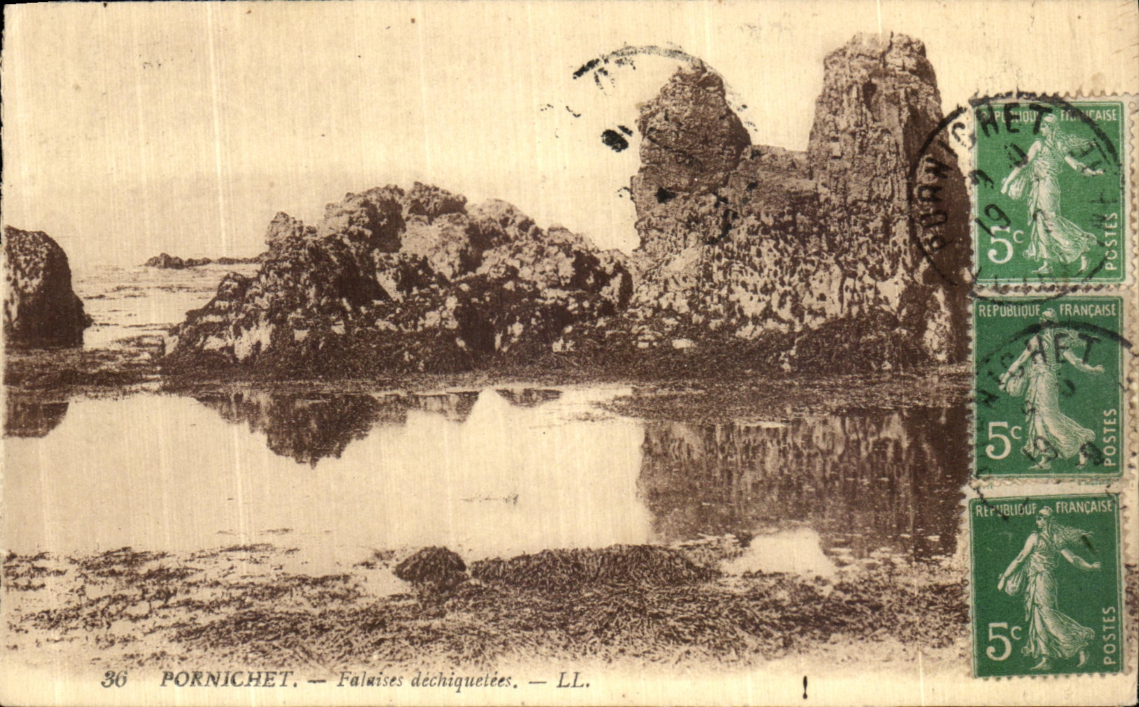 CPA Pornichet Falaises Dechiquetees